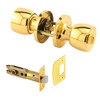 Prime-Line Privacy Knob, Fits 2-3/8 in. and 2-3/4 in. Backset, Tulip, Brass 1 Set MP65041